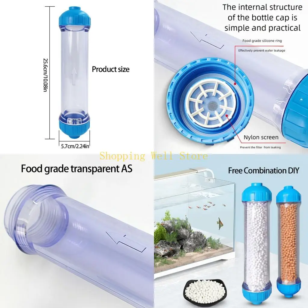 

KX4B Compacts Water Filter Housing Transparents Filter Dryer Cylinder for Crafts Enthusiasts and Aquariums Maintenance