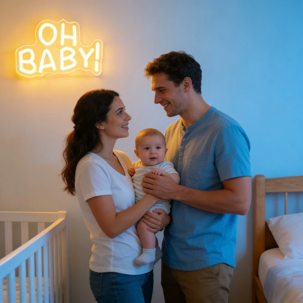 OH BABY Neon Sign for Wall Dec - Baby Nursery Wall Lights recension och pris