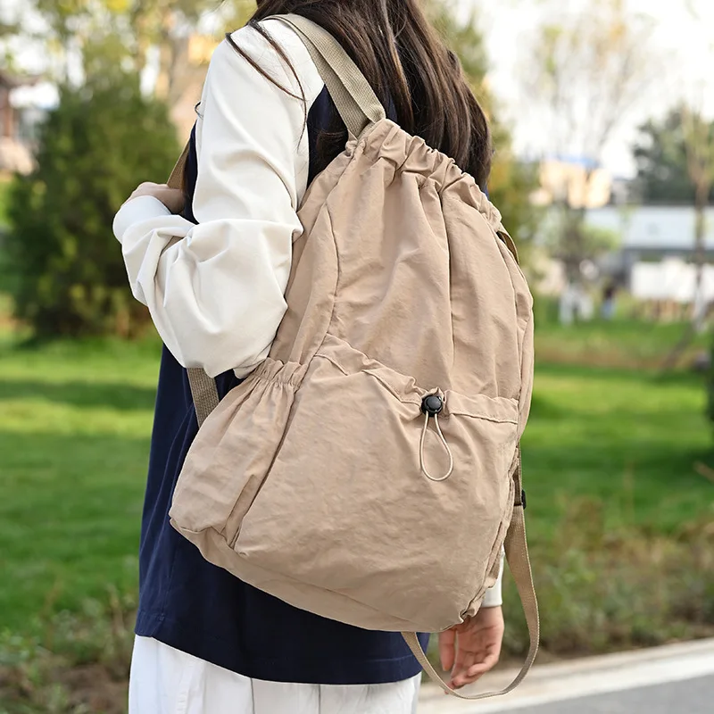 

Unisex Drawstring Backpack Lightweight Waterproof Large Capacity Student Schoolbag Outdoor Sports Storage Bag