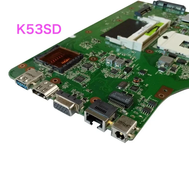 เหมาะสําหรับ ASUS K53SV K53SJ K53SM K53SC K53S X53S A53S K53SD เมนบอร์ด GT540M GT610M Mainboard 100% ทดสอบ OK ทํางานอย่างเต็มที่