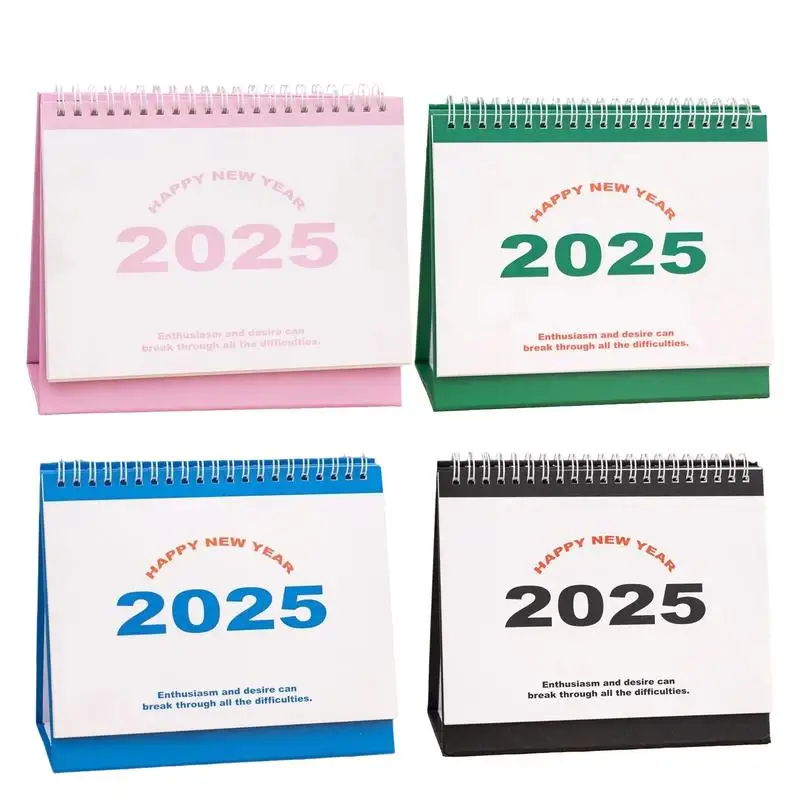 2025 Desk Calendar Cute Daily Planner Simple Solid Color Calendar Learning Goal List To-Do List Home Office Supplies