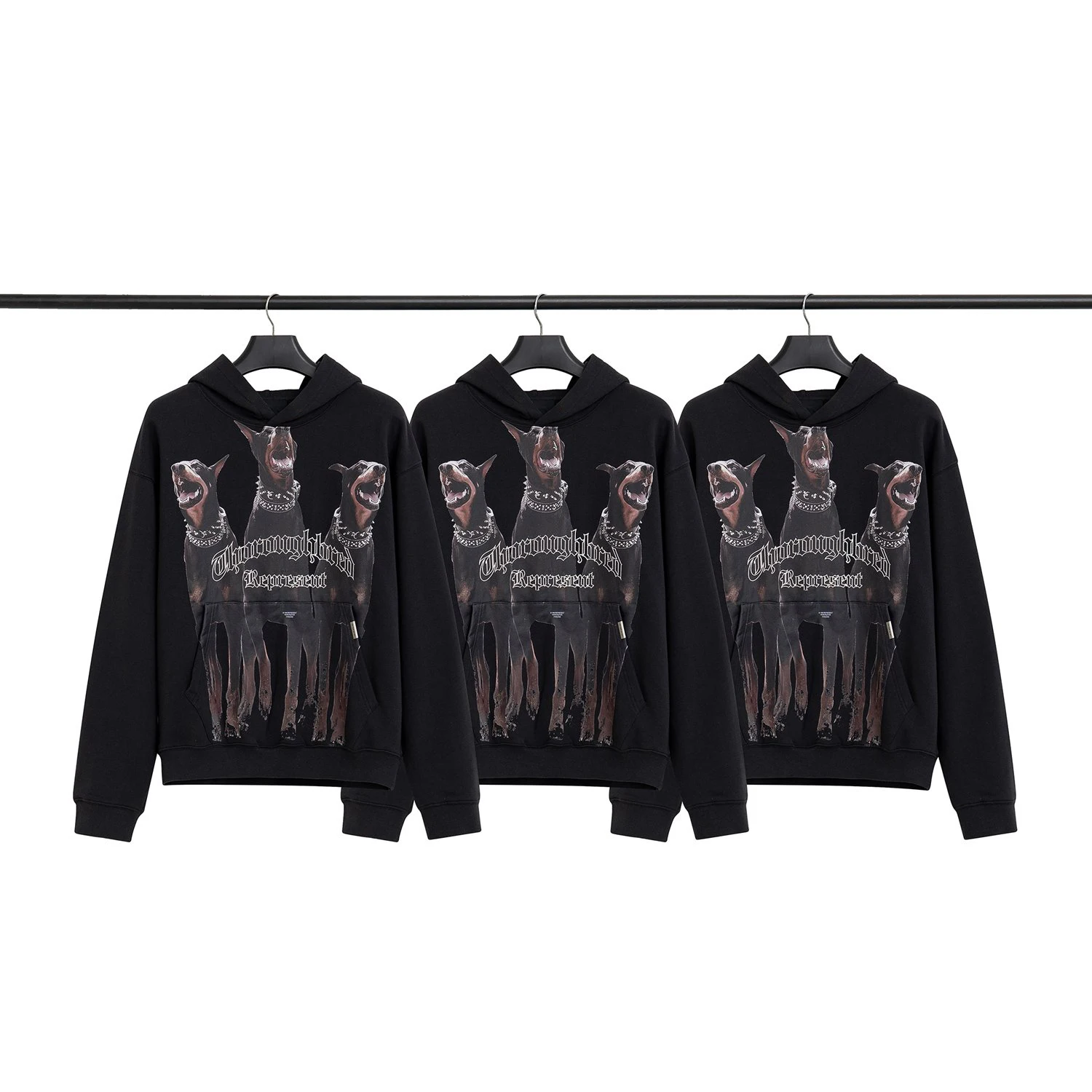 Sudadera con capucha de manga larga para hombre, ropa con estampado de Doberman, nicho, marca de moda americana, suelta, High Street, pareja, gran tamaño, Otoño e Invierno