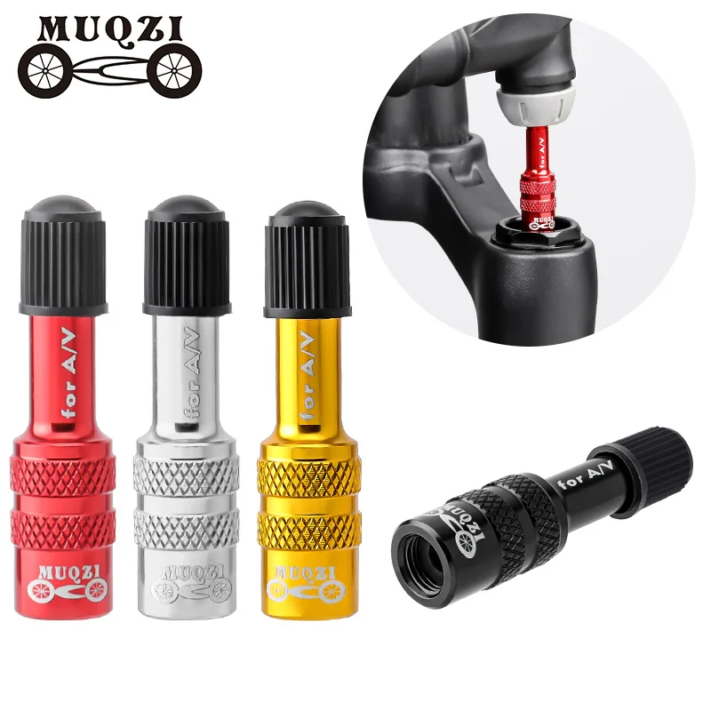 MUQZI Bike Fork Valve Adapter Schrader Air Fork Inflatable Valve Adapter MTB Road Bicycle Fork Accessory