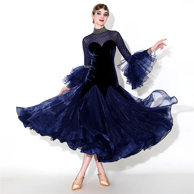 ODBD1353 Hot Sale hoge kwaliteit prestatiekleding dames ballroomwedstrijdjurk