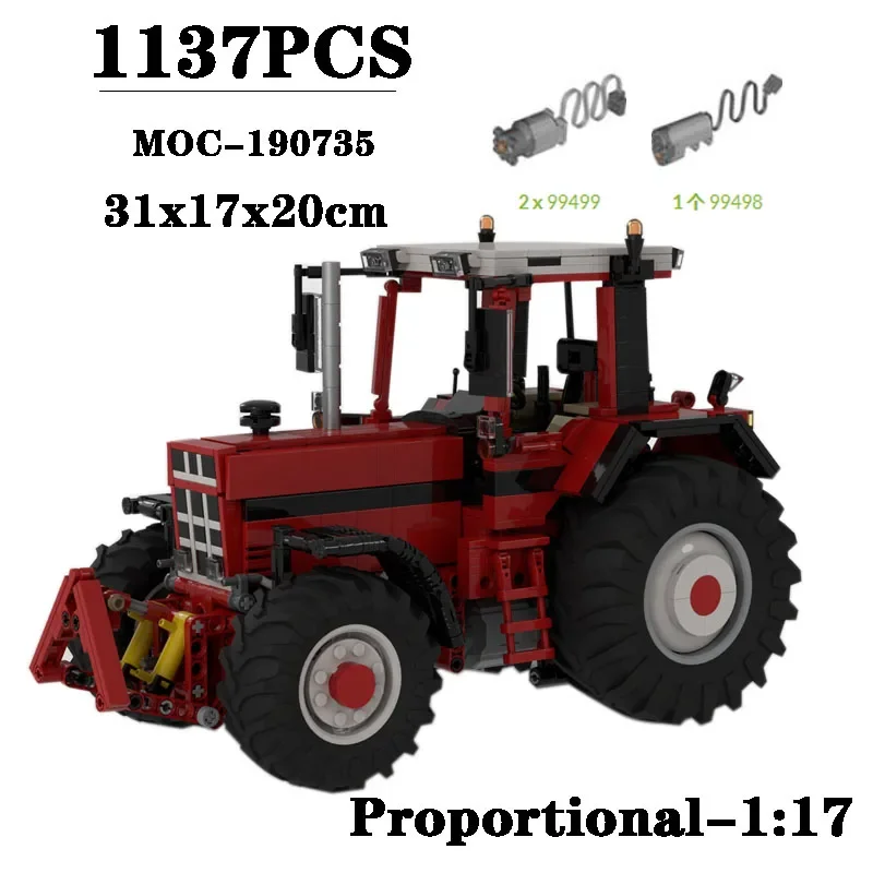 

New MOC-190735 Agricultural Tractor Construction DIY Building Blocks 1137PCS Adult Birthday Gift Children Christmas Toy Gift