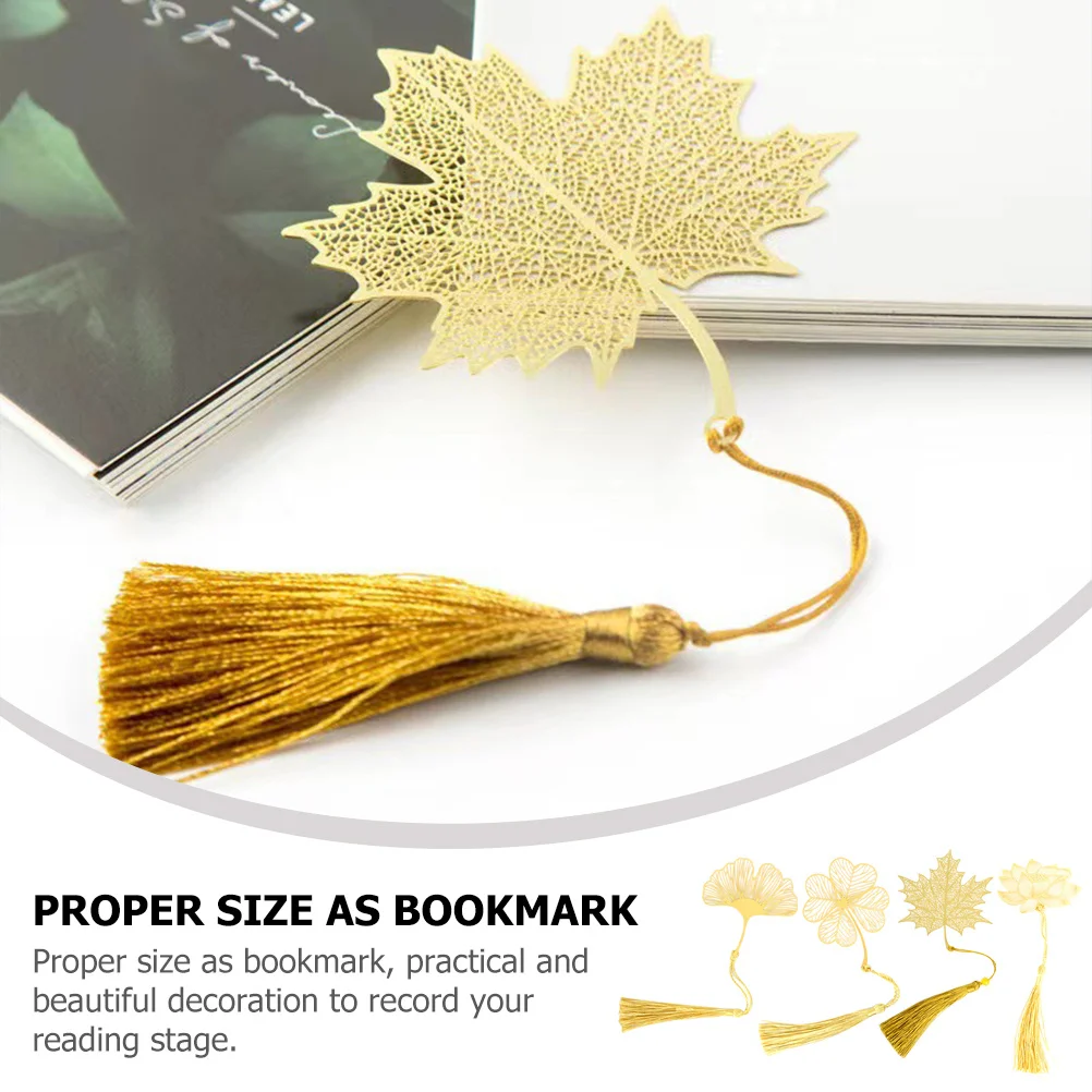 4 Pcs Metal Bookmark Set for Women Readers Creative Student Gift Idea Unique Retro Book Lovers Accessories