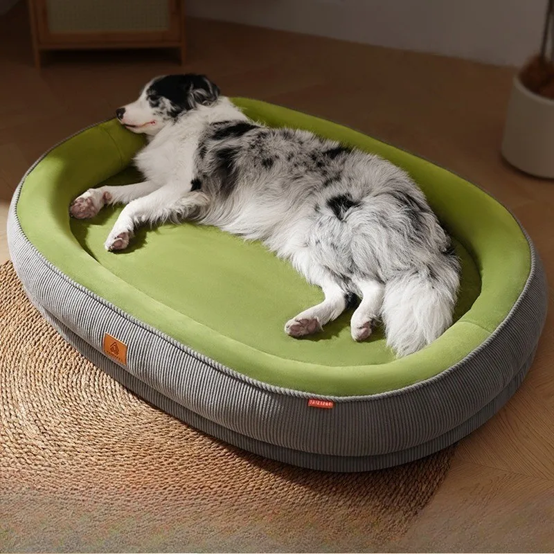 Abnehmbares Waschbares Vier-Jahreszeiten-Hundebett Rutschfest Feuchtigkeitsbeständig Weicher Stoff Haustier-Schlafunterlage