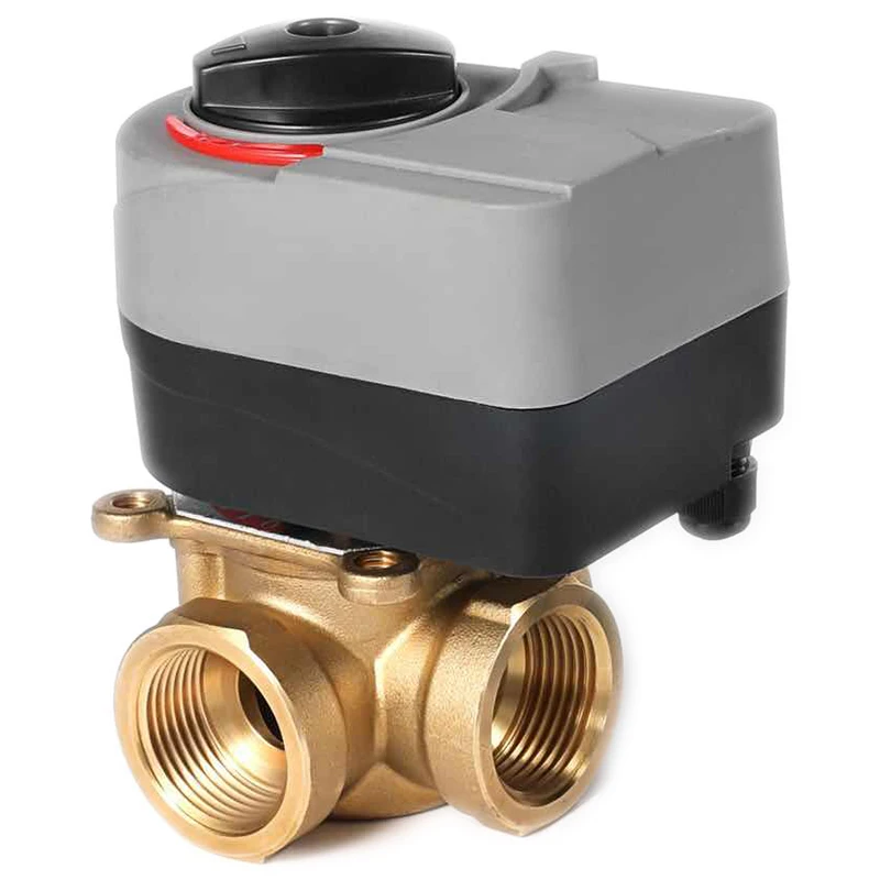 

220V Electric Valve L Type Motorized Ball Valve Three Way Valve Can Be Manually And Automatically Dn25