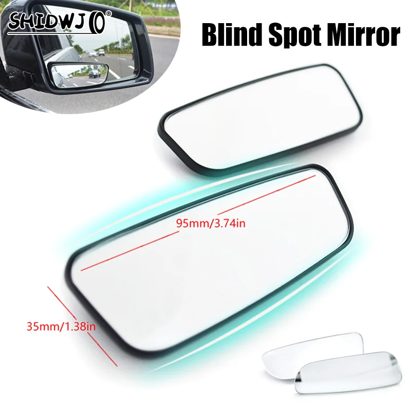 

360 Degree Adjustable Blind Spot Mirror Car Auxiliary Rearview Convex Mirror Round Frame Wide Angle Mirrors For Car Reverse