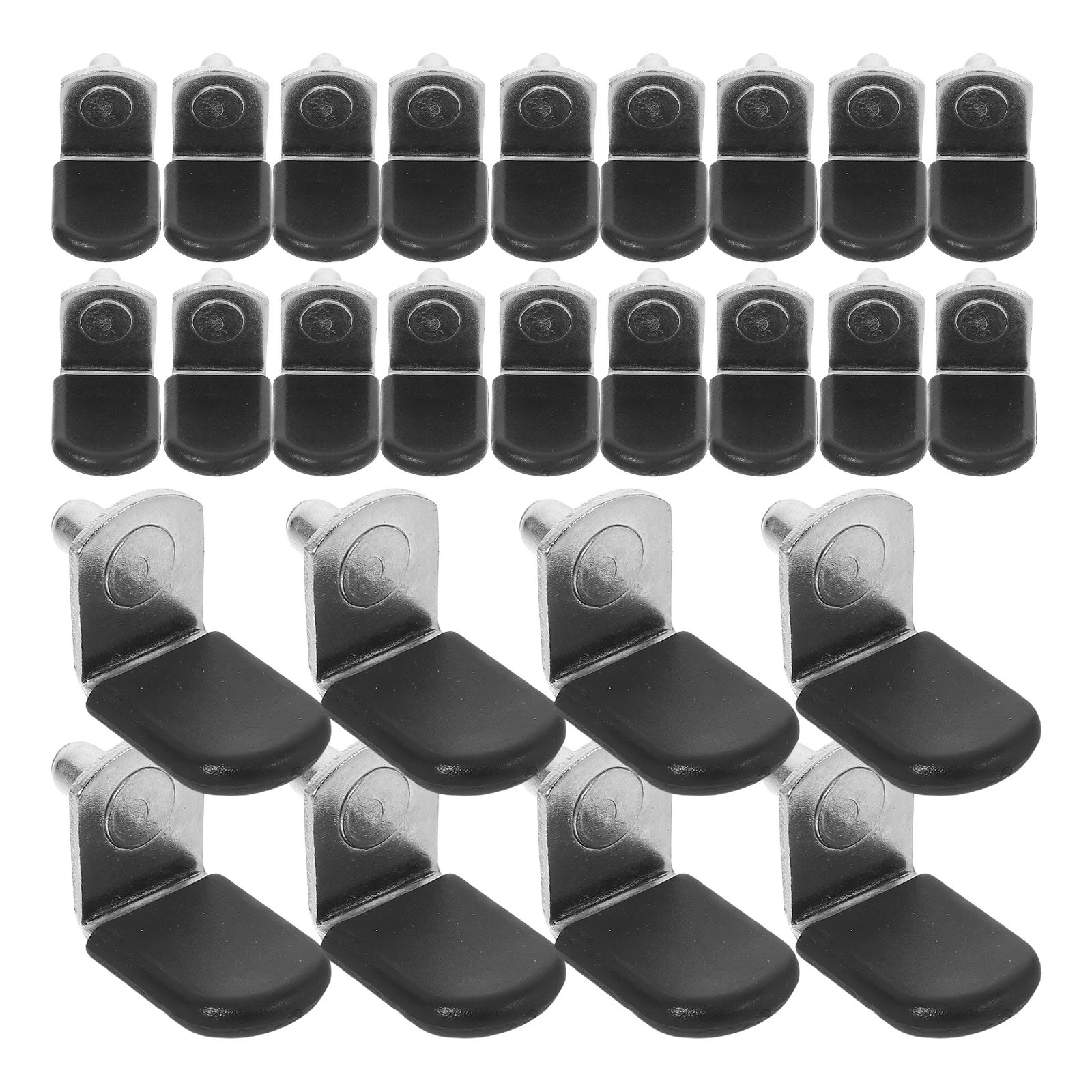 

50pcs Adjustable Board Support Nail Cabinet Shelf Pins Bracket Pegs Metal Wall Closet Shelving Clips Hardware Fit for Wood Glass