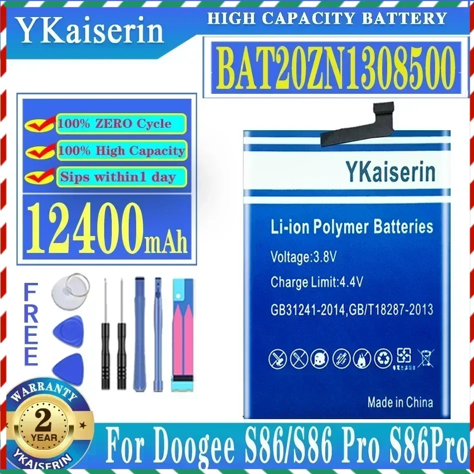 

YKaiserin BAT20ZN1308500 12400mAh Replacement Battery For Doogee S86/S86 Pro S86Pro PHONE BATTERIJ + TRACK CODE