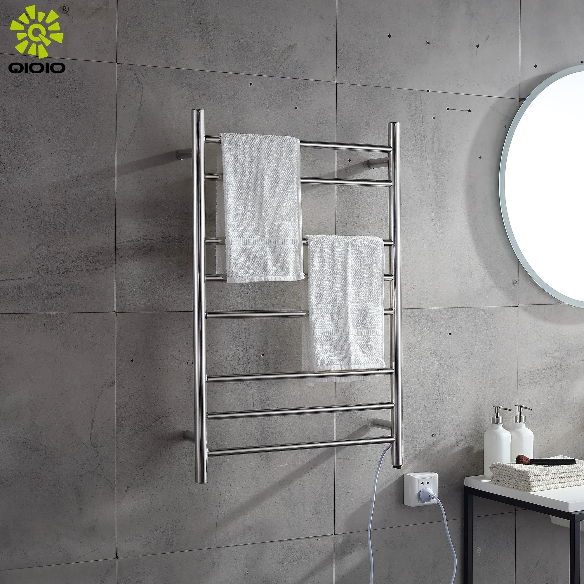 HOT Bathroom Heating Electric Towel Radiator 304 Stainless Steel Hot Water Heater Towel Drys Rack