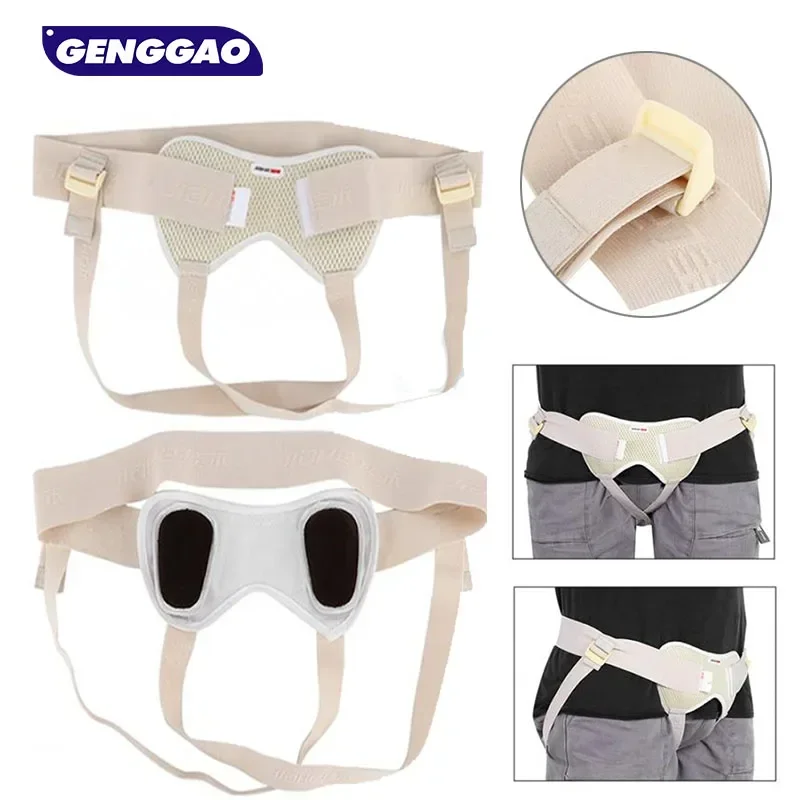 2Set Adjustable Inguinal Hernia Belt Groin Support Inflatable Hernia Bag for Adult Elderly Hernia Support Surgery Treatment Care