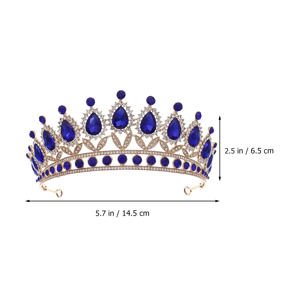 

Wedding Rhinestone Crown Vintage Queen's Tiara Bridal Hair Accessory for Women Elegant Wedding Headdress Delicate Crown Decor