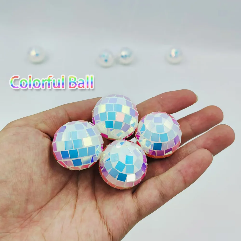 2025 New Disco DJ Mosaic Colourful Balls PET Gradient Patch Mirror Reflection Ball Does For Children's Birthday Christmas Party