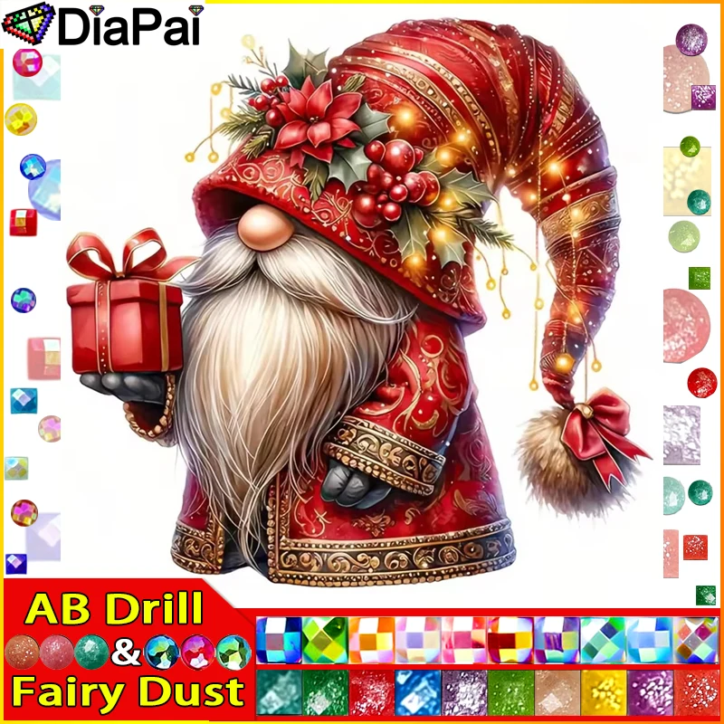 

DiaPai Fairy Dust AB DIY Алмазная картина "Кнолик Подарок" Полная дрель Квадратная круглая Алмазная вышивка 5D Алмазное украшение