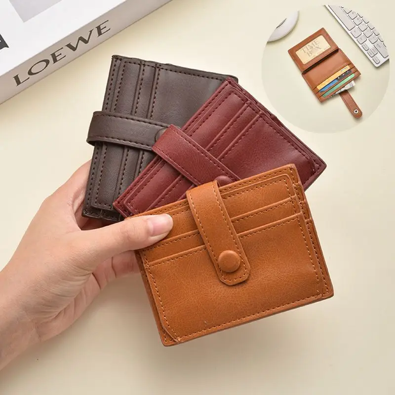 NEW Portable Card Bag Delicate high-end wallet compact driver's license card document card ultra-thin  Short Small Wallets