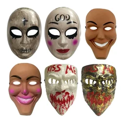 Graffiti Kill Me Mask Smiley Mask Human Removal Plan Mask Old Men and Women Kiss Me Mask Halloween Mask Full Face Cosplay Mask