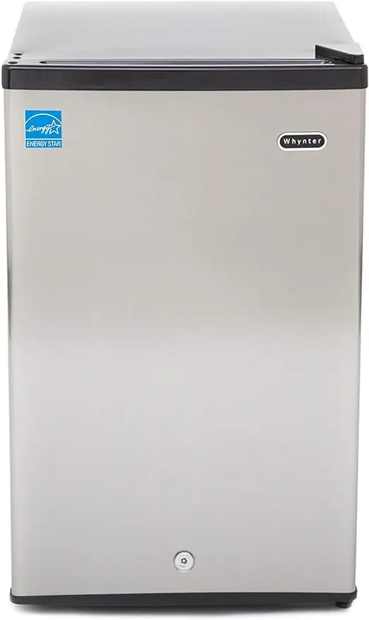 

Whynter-CUF-210SS Mini Cubic Foot Energy Star Rated Small Upright Freezer with Lock, Stainless Steel, 2.1