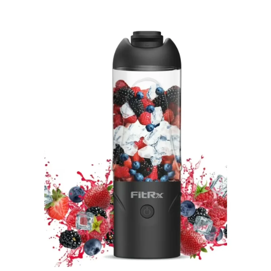 

FitRx Rocket Электрический блендер для смузи, перезаряжаемый портативный персональный блендер, 18 унций. Черный