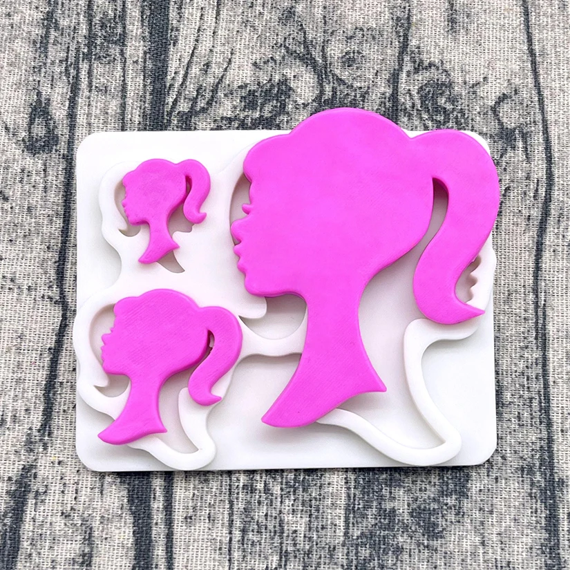 Molde de Silicone em Forma de Coração para Bolos, Ferramentas de Confeitaria, Chocolate, Cupcake, Resina e Decoração de Fondant