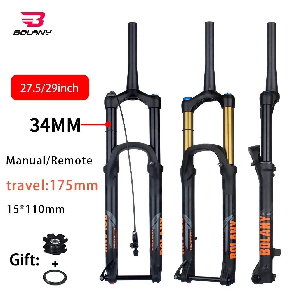 

Mtb Suspension 29/27.5inch 175mm Travel Mtb Air Fork Thru Axle Shock Absorber Fork Rebound Adjustment Bicyle Fork for DH AM