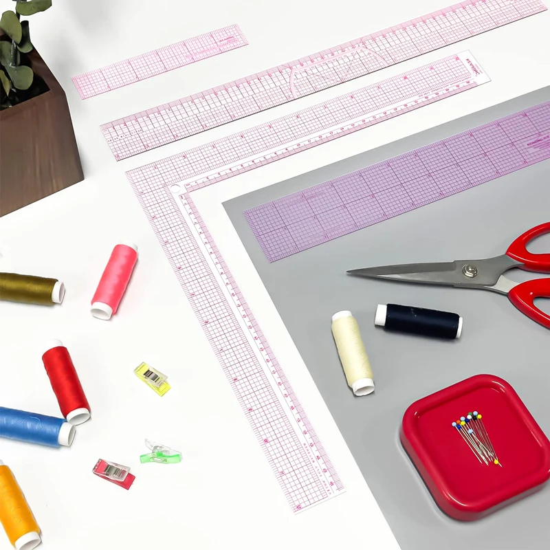 Kearing Straight Rulers  Measure Template Drawing Patchwork Fabric Cutting Sewing Quilting Tailor Accessories