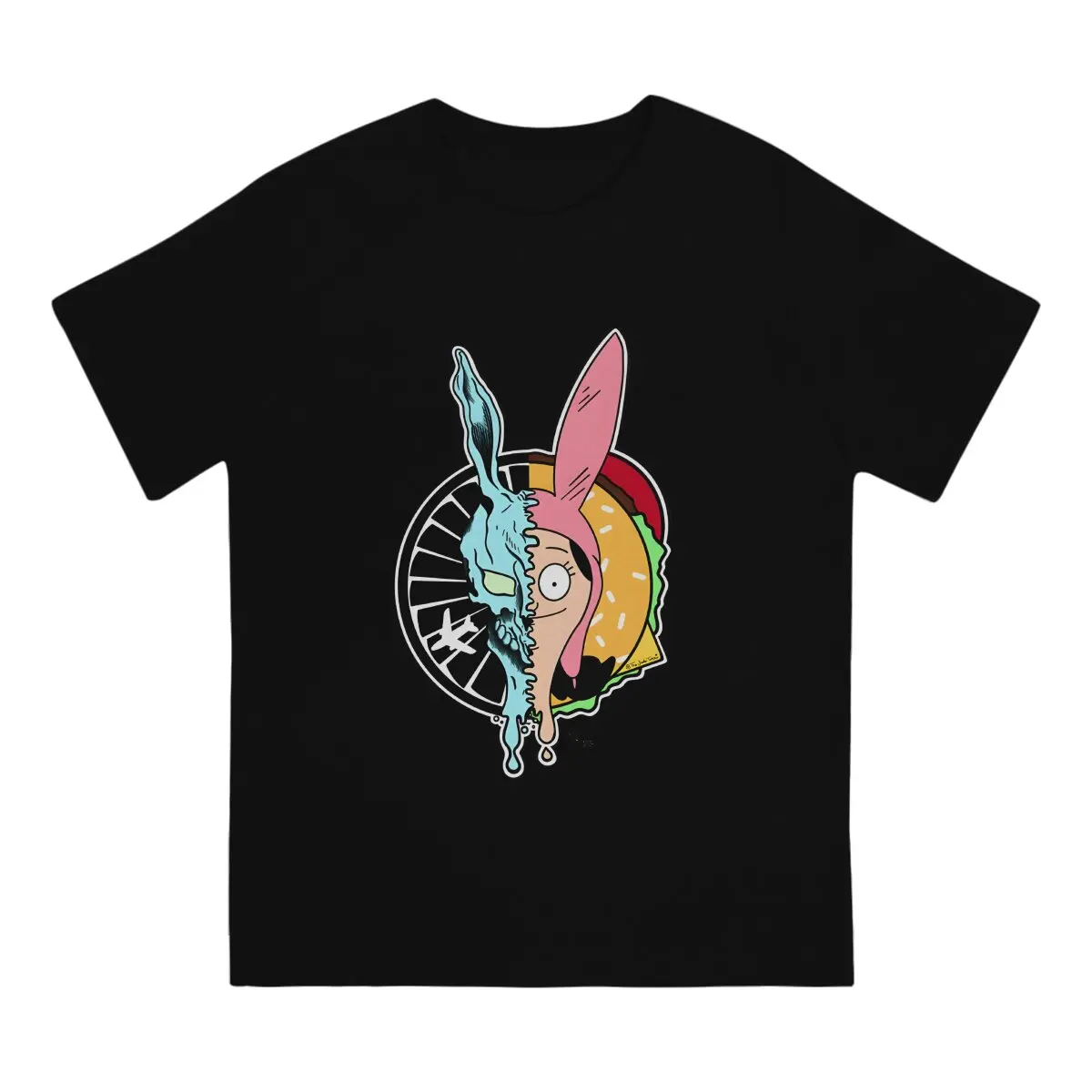 Men Donnie Darko Bob S Burgers Mashup T Shirt Pure Cotton Clothing Leisure Short Sleeve Round Neck Tee Shirt Classic T-Shirts