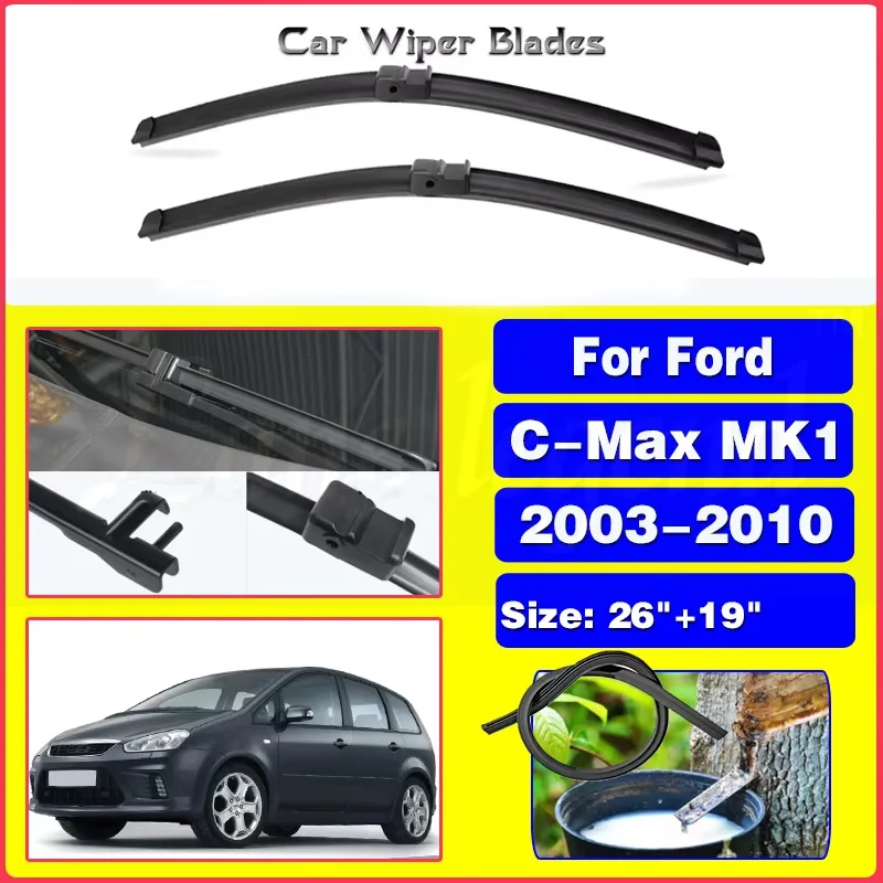 

For Ford Focus C-Max MK1 / C-Max MPV MK1 2003-2010 26"+19" Front Wiper Blades Windshield Windscreen Window Cutter