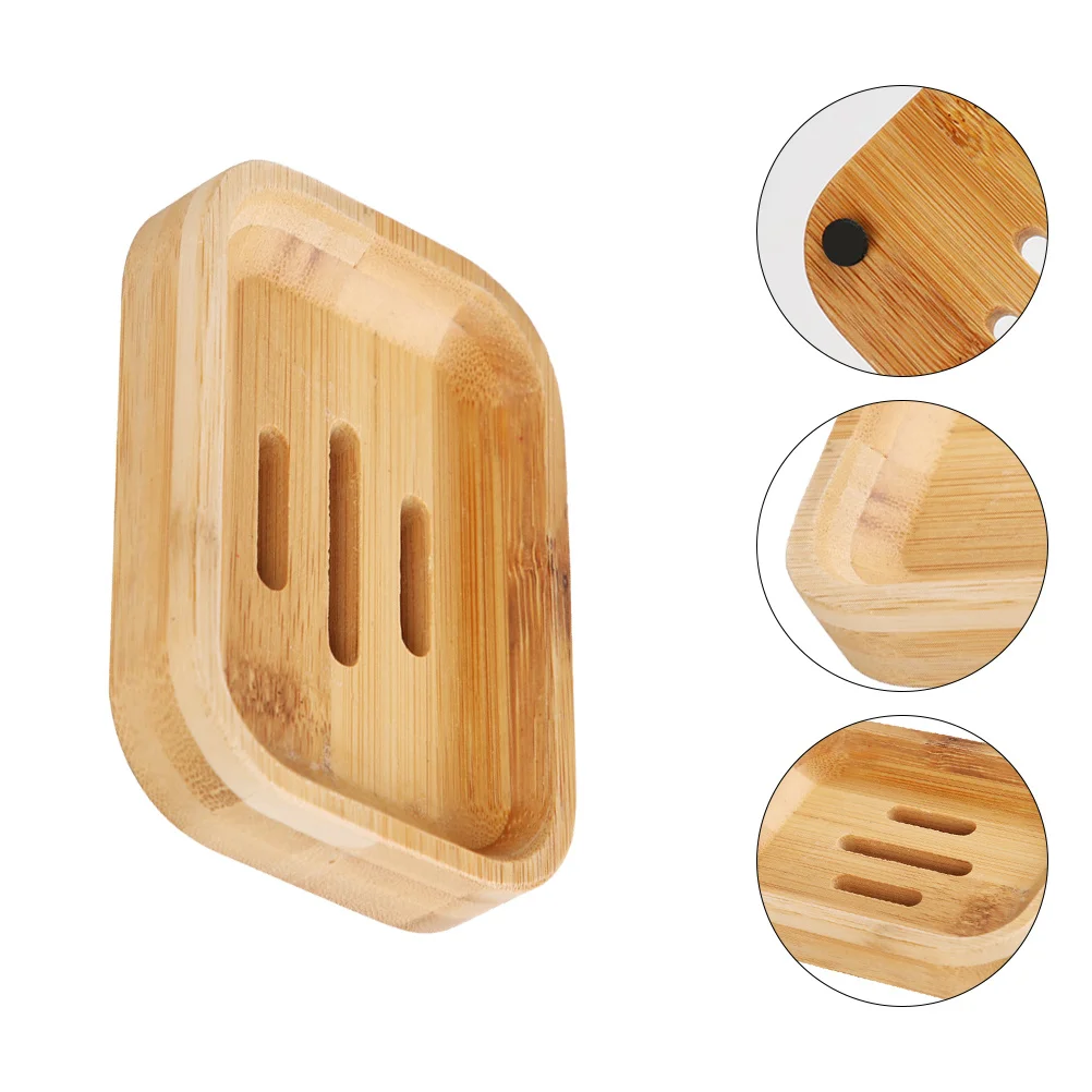 

Bamboo Soap Holder Bathroom Kitchen Assorted Color Easy Clean Simple Design Long Lasting Soap Container