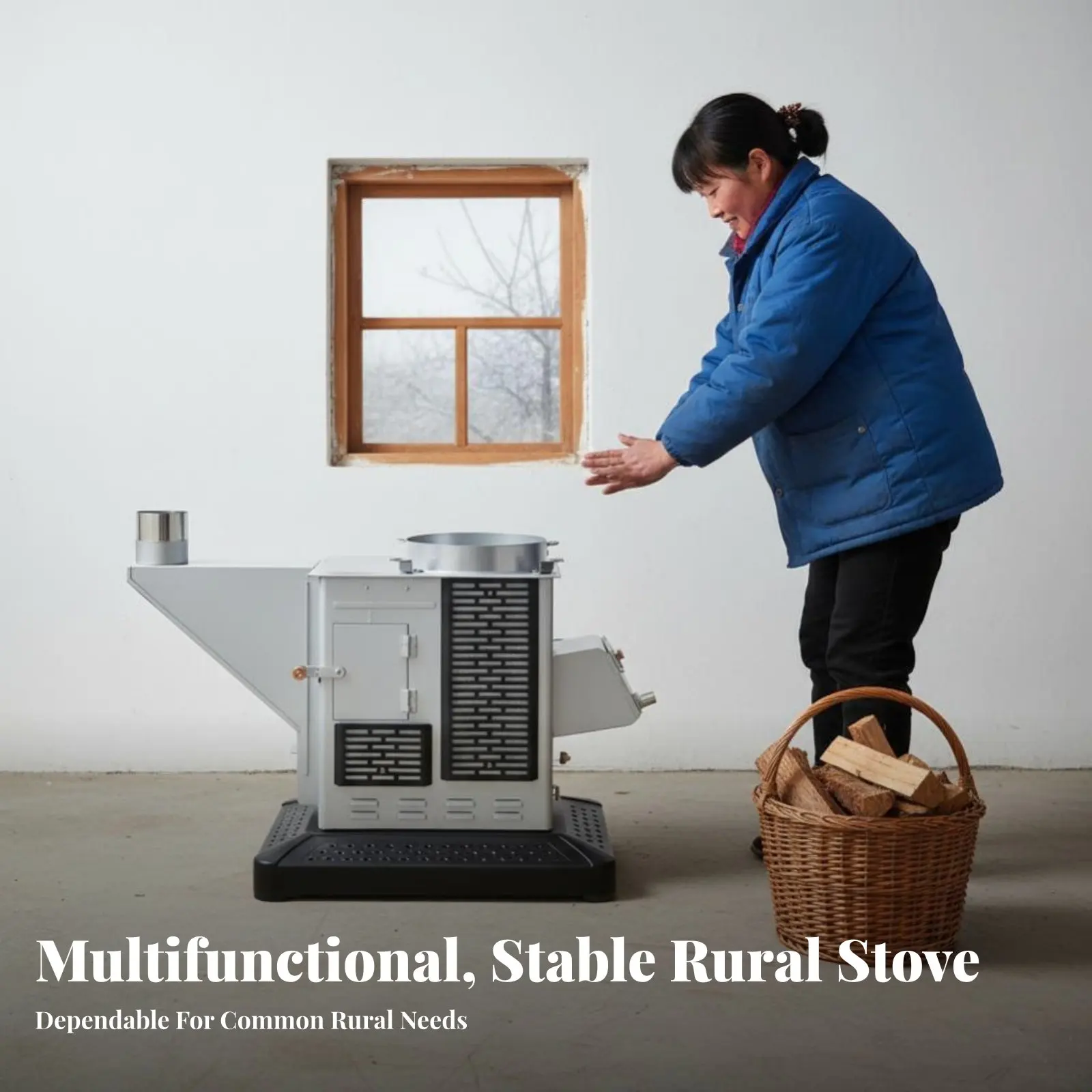 

Отопительная печь, утолщенная дровяная печь для дома, для сельской местности, двухкамерная, взрывобезопасная, настольная, универсальная