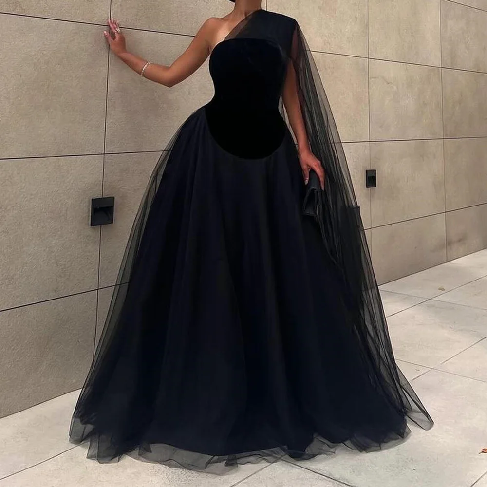 

Customized Temperament Pleat Strapless Floor Length A-Line Jersey Evening Dress High Quality Sleeveless Sweep Train Prom Gowns