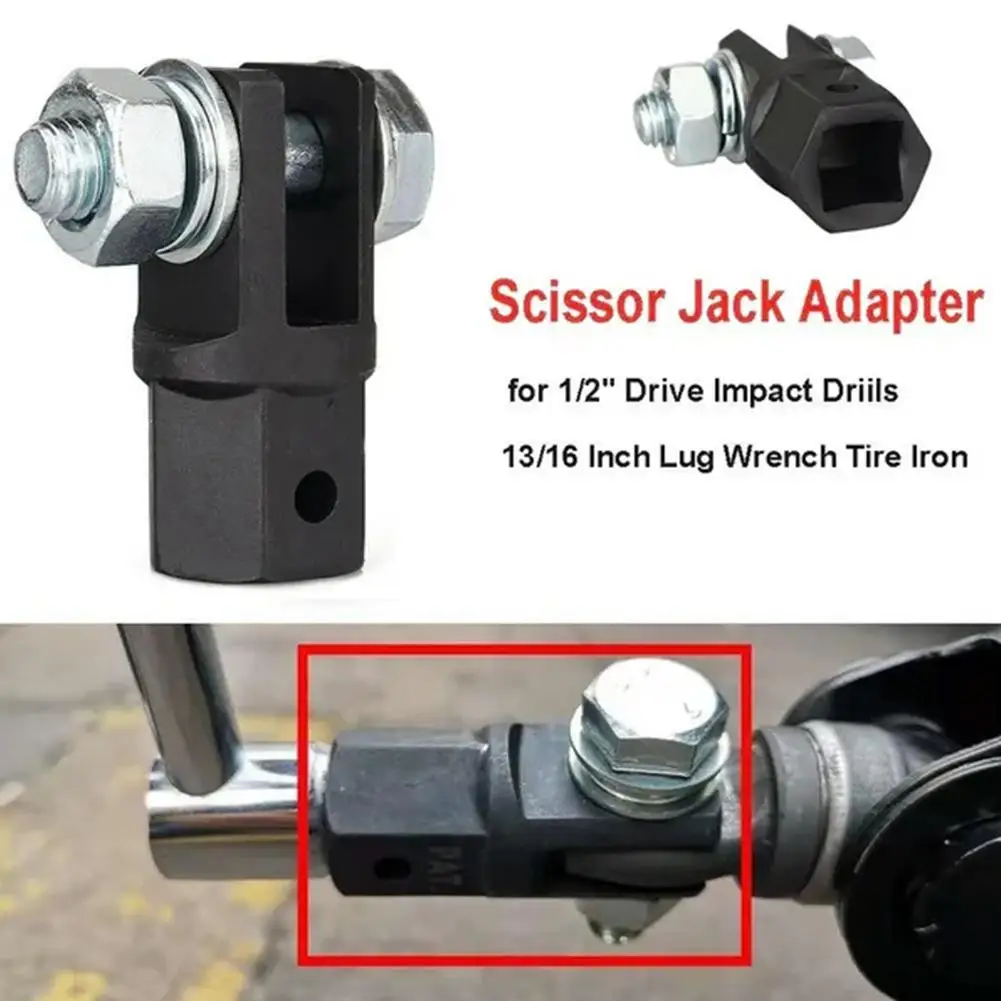 Universal Scissor Jack Adapter Jacks Lift Part Equipment Wrench Tool For 1/2 Inch Drive Socket Off Road 4x4 Car Accessories Z6E7