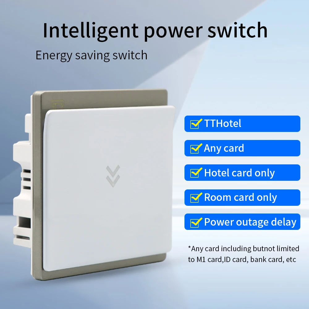 ES3 TTHotel 40A Energy Saving Switch Saver AC180-250V 2.4GHz Wifi S50 Card Power Saver App WIIF Remote On Off