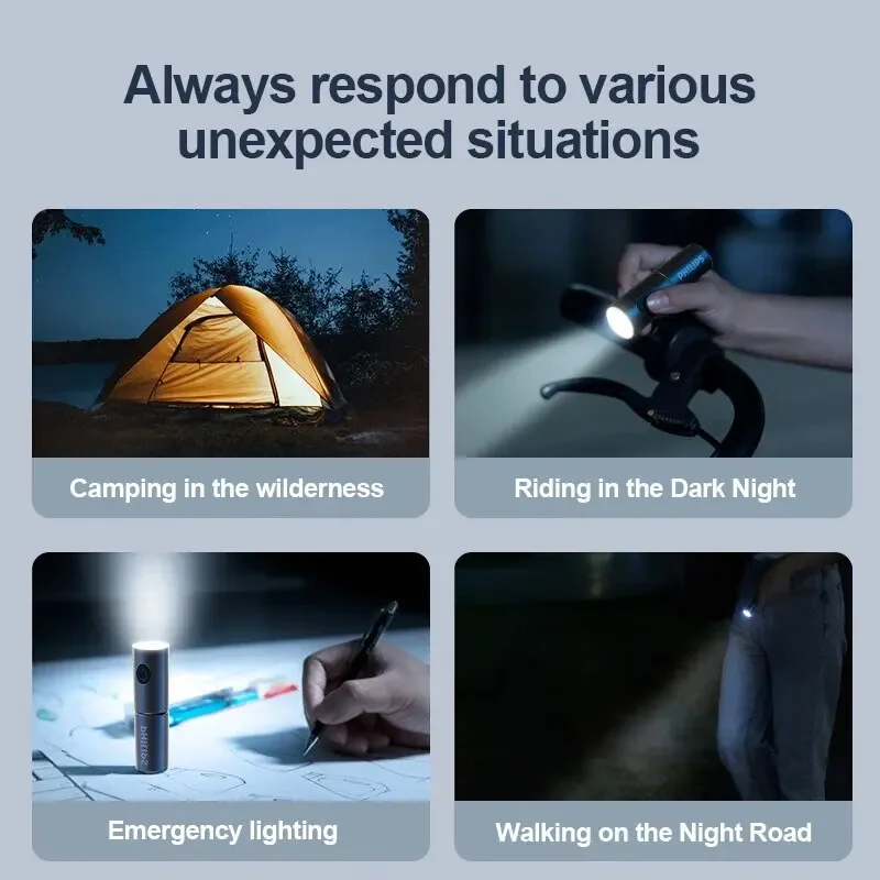 2025 New Philips SFL1126 Flashlight Small Flashlight Led Portable Flashlight EDC With 4 Lighting Modes For Self Defense Camping