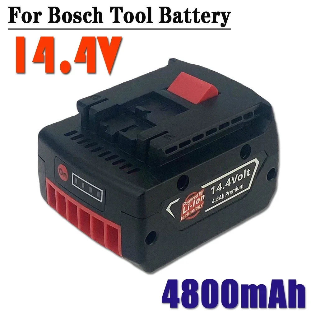 14.4V 4800ah For BOSCH Rechargeable Li-ion Battery Cell Pack for BOSCH Cordless Electric Drill Screwdriver BAT607G BAT614G