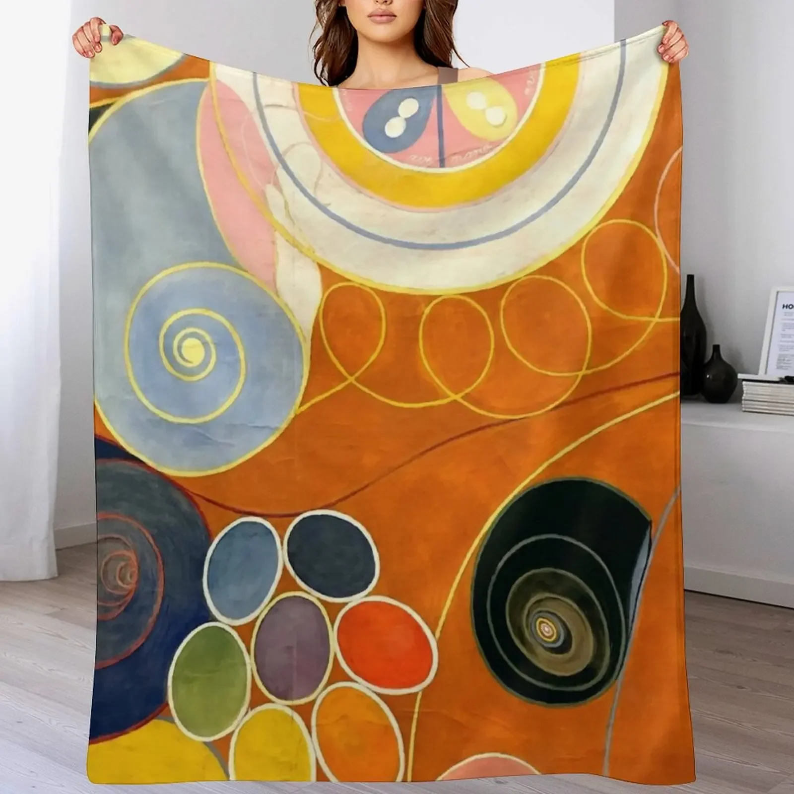 Hilma af Klint The Ten Largest, No. 03, Youth, Group IV Throw Blanket Compact Warm Blanket for Car Road Trip