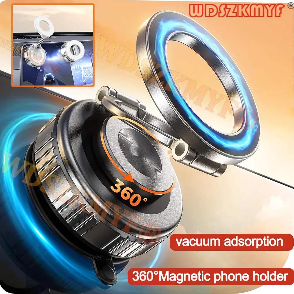 

Вакуумный магнитный кронштейн для телефона, многоугольная регулировка, сильный магнитный дизайн, складной автомобильный держатель для навигационной подставки