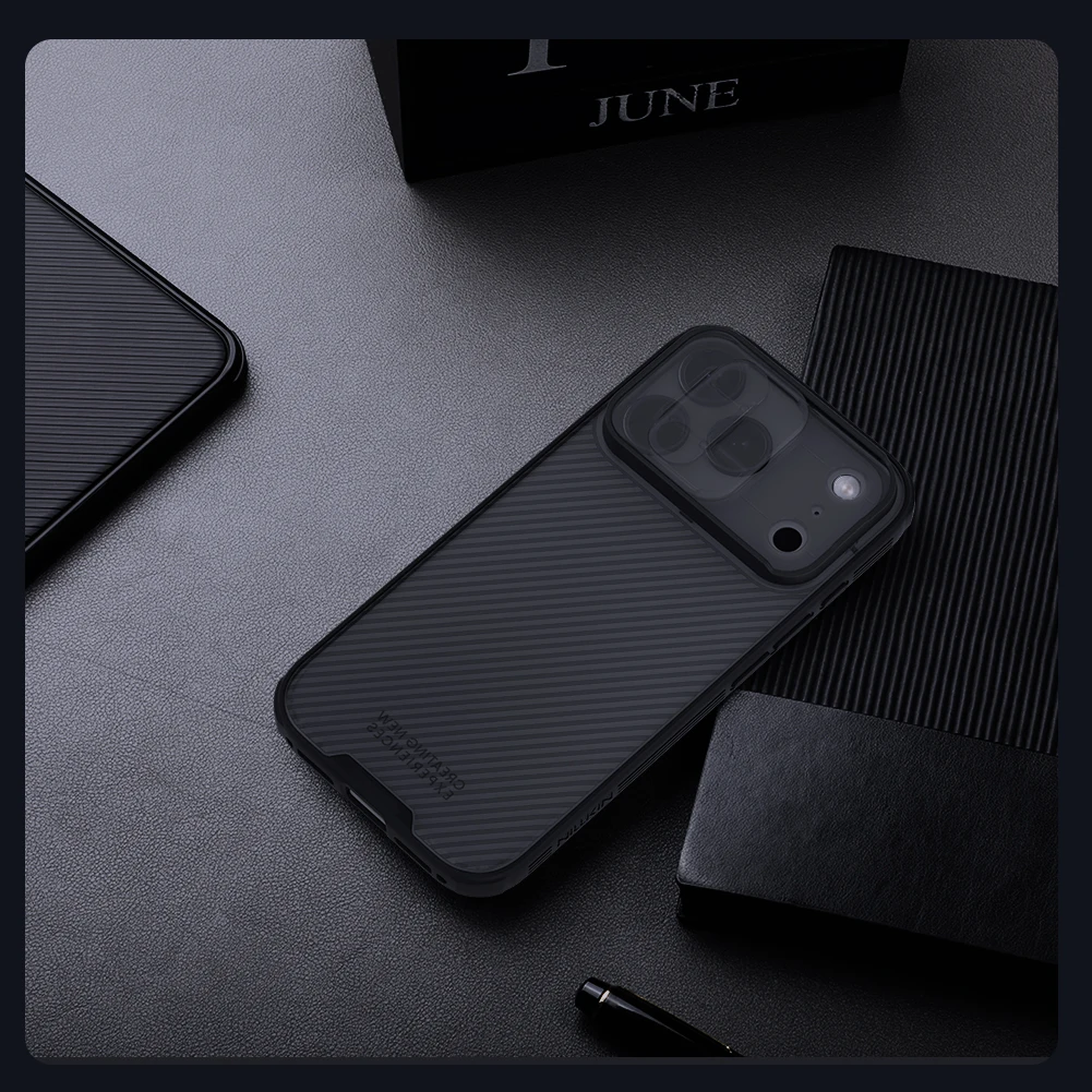 Für iPhone 17 Pro Hülle NILLKIN Fitted Case Camshield Hochwertige Schutzhülle mit Linsenschutz – Detail 12