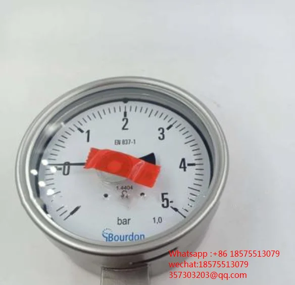 

For BOURDON HAENNI MEX5-D30.E24 Manometer Baumer MEX5D30E24 Pressure Gauge 0-1.6MPA 1Piece