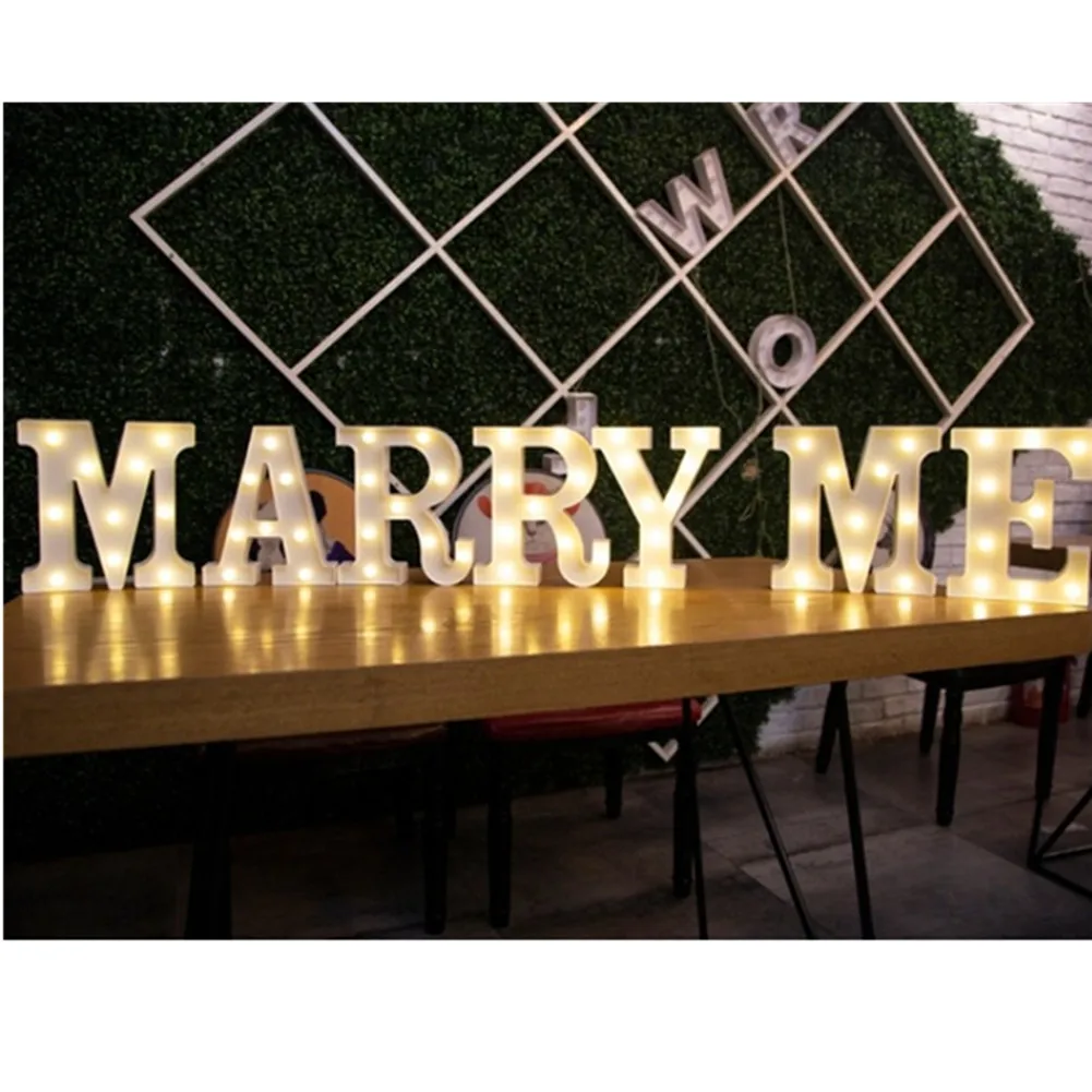 Trouwen Met Mij Logo Led-Up Letter Valentijnsdag Cadeau-Oplichten Trouw Me Logo Met Warm Wit Led Voorstel Outdoor Indoor Decor