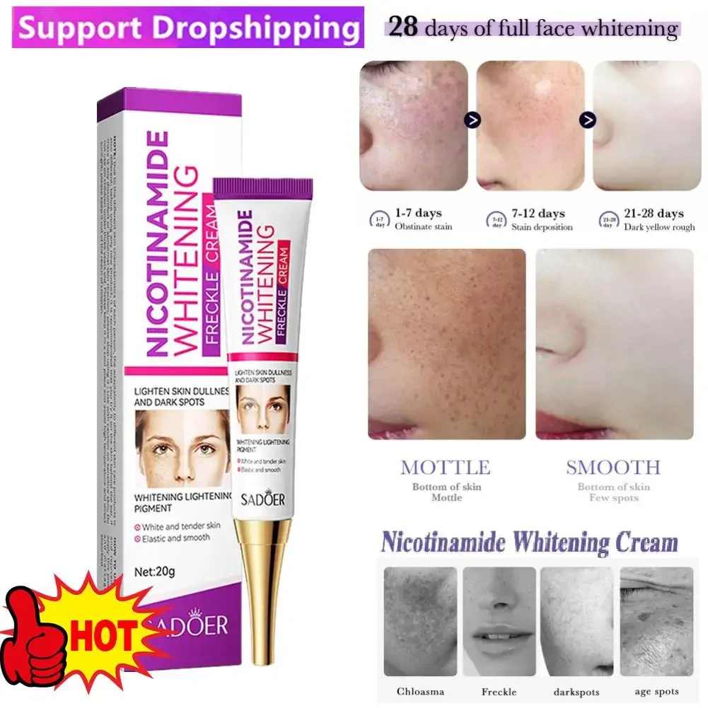 Nicotinamide Whitening Freckles Cream Remove Melasma Dark Spot Acne Marks Brightening Skin Tone Face Skin Care