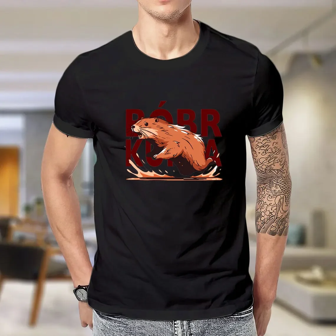 Cotton New Bóbr Ku& A - Bober Bóbr Beaver Boberek T-Shirt Woman Man T Shirts Anime Clothes Tees Summer Top Men Workout Shirt