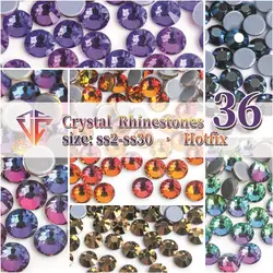 New Purple Velvet Crystal AB Better DMC Hot Fix Rhinestones,Glass Strass Hotfix Iron On Rhinestones Sewing & Fabric Decorations