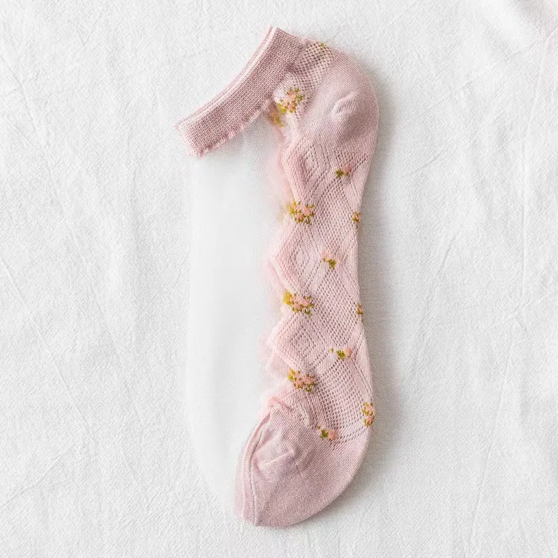 5 Pairs Women's Invisible Socks, Lightweight, Elegant, Classic, Cute, Comfortable, and Breathable image 4