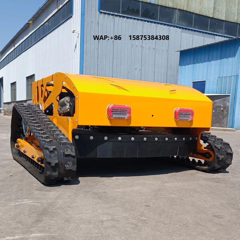 CE Certification Professional Remote Control Lawn Mower Crawler Hybrid Loncin Engine  Grass Cutter for Solar Farm Orchard