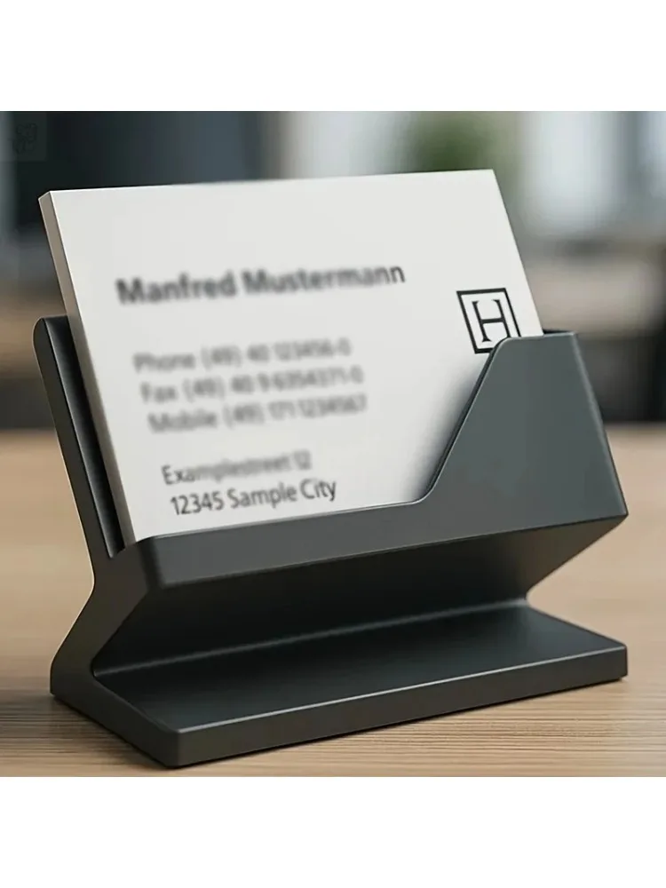1pc Minimalist Business Card Holder, Plastic Desktop Organizer for Storing and Displaying Your Cards - Suitable for Any Size