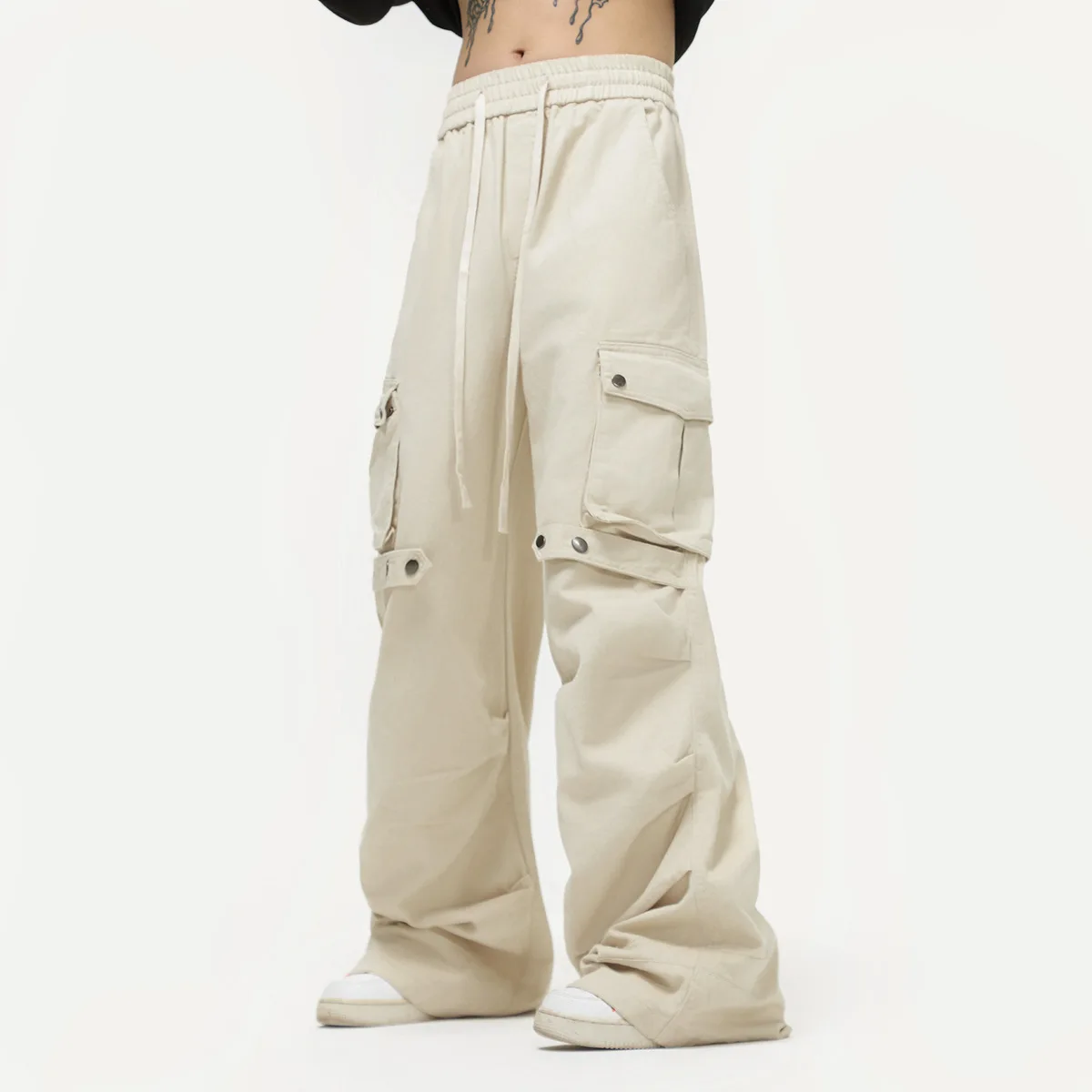 OR FL Autumn and Winter Collection Fold American High Street 100 Cotton Women Cargo Trousers Women's Retro Trendy Brand Slacks