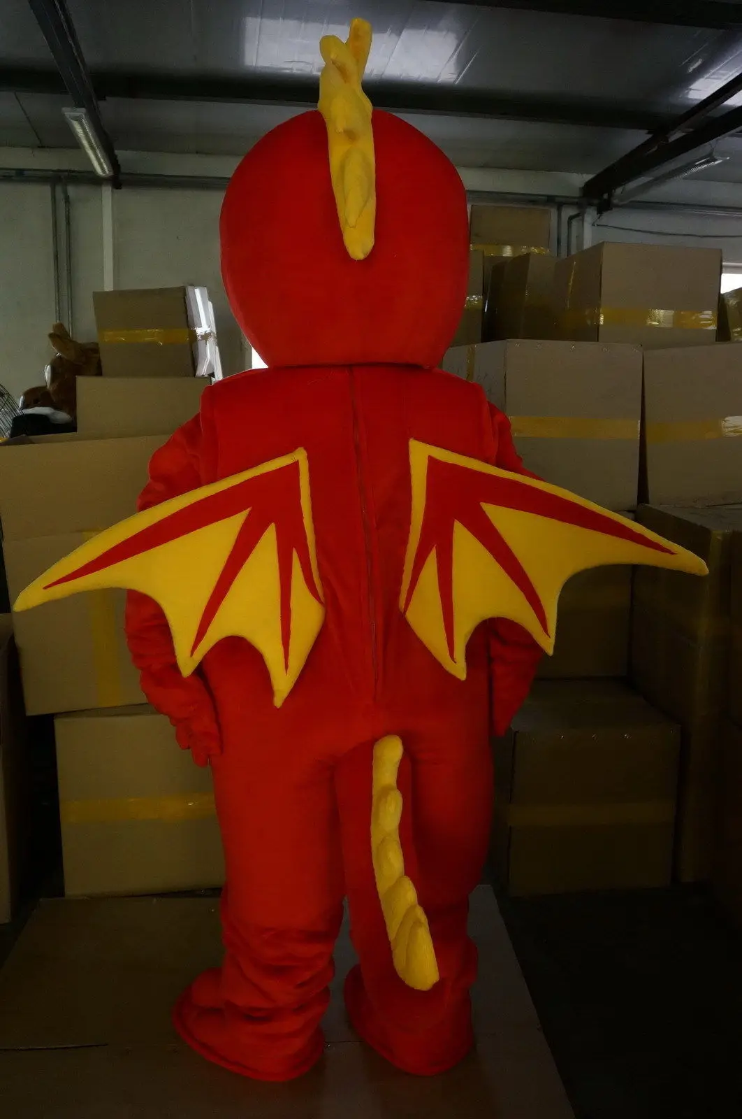 New Adult Hot Sale Foam Big Red Fly Dragon Fancy Cartoon Mascot Costume Plush Christmas Fancy Dress Halloween Mascot Costume