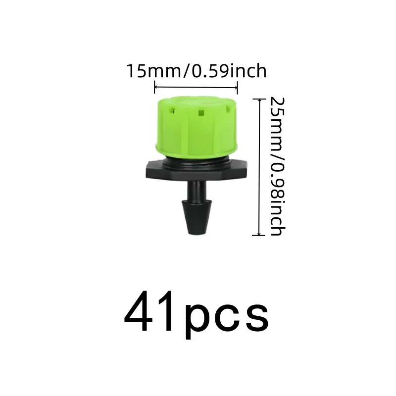 41 pcs Green-Hole Design 8-Hole Drip Emitters, great for Garden Balcony Watering, Efficient Water Saving